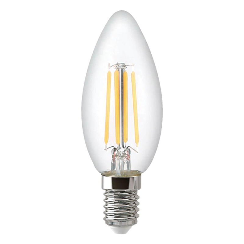 Лампа светодиодная филаментная Thomson E14 11W 2700K свеча прозрачная TH-B2071 в Санкт-Петербурге