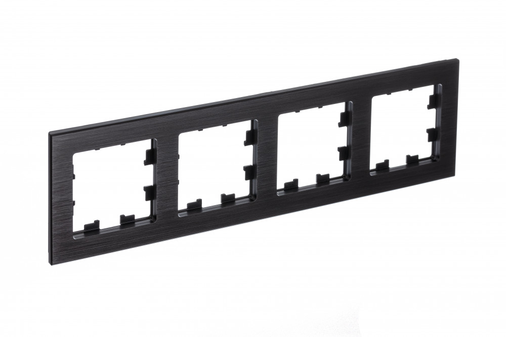 Рамка 4-ая Systeme Electric AtlasDesign Nature Металл оникс ATN312304 в Санкт-Петербурге