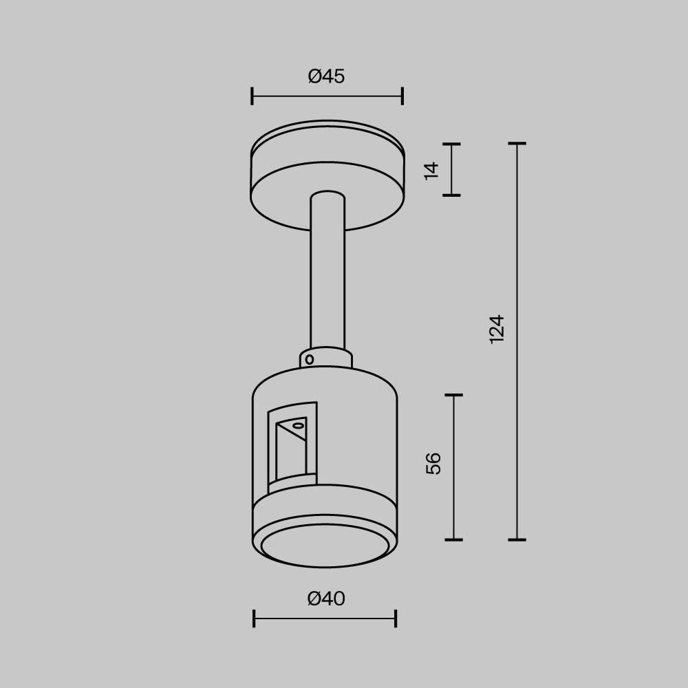 Крепление потолочное Short прямым коннектором питания Maytoni Flarity TRA156C-IPC1-BS в Санкт-Петербурге