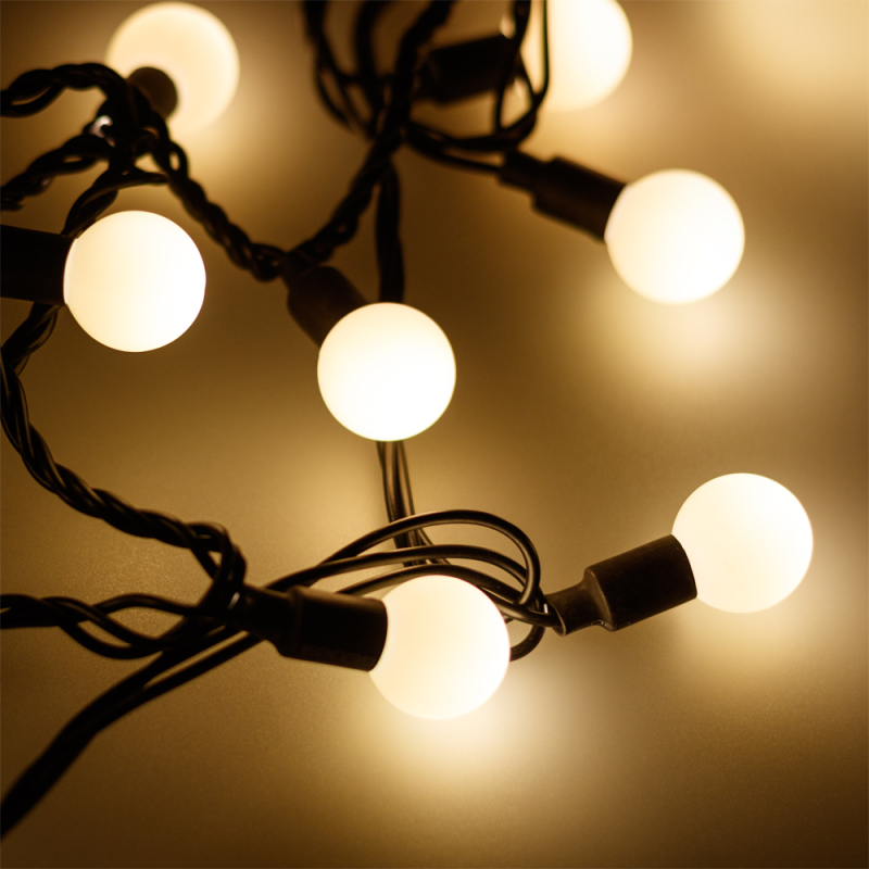 Светодиодная гирлянда Arlight ARD-Ball-Classic-D23-10000-Black-80LED Warm 025617 в #REGION_NAME_DECLINE_PP#