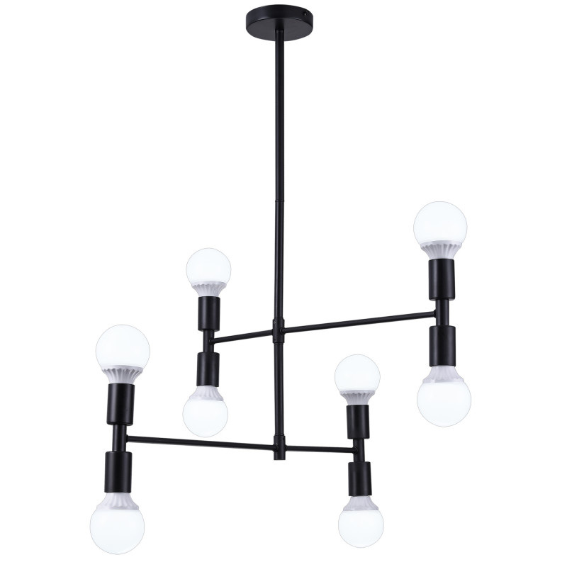 Люстра на штанге Natali Kovaltseva LOFT LUX 75129/8C BLACK в Санкт-Петербурге