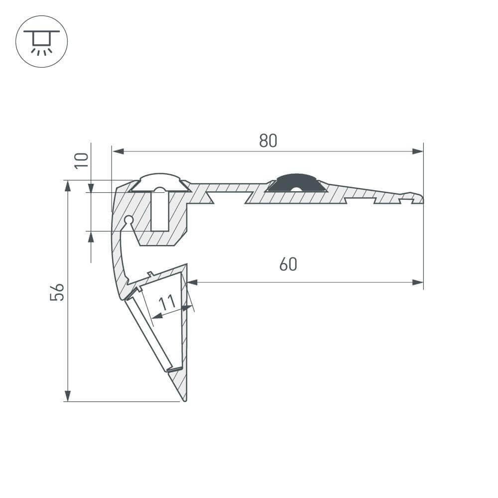 Профиль Arlight STEP-FRONT-2000 ANOD 023866 в Санкт-Петербурге