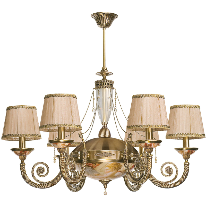 Люстра на штанге Kutek Bibione Lampshade BIB-ZW-6(P/A) в Санкт-Петербурге