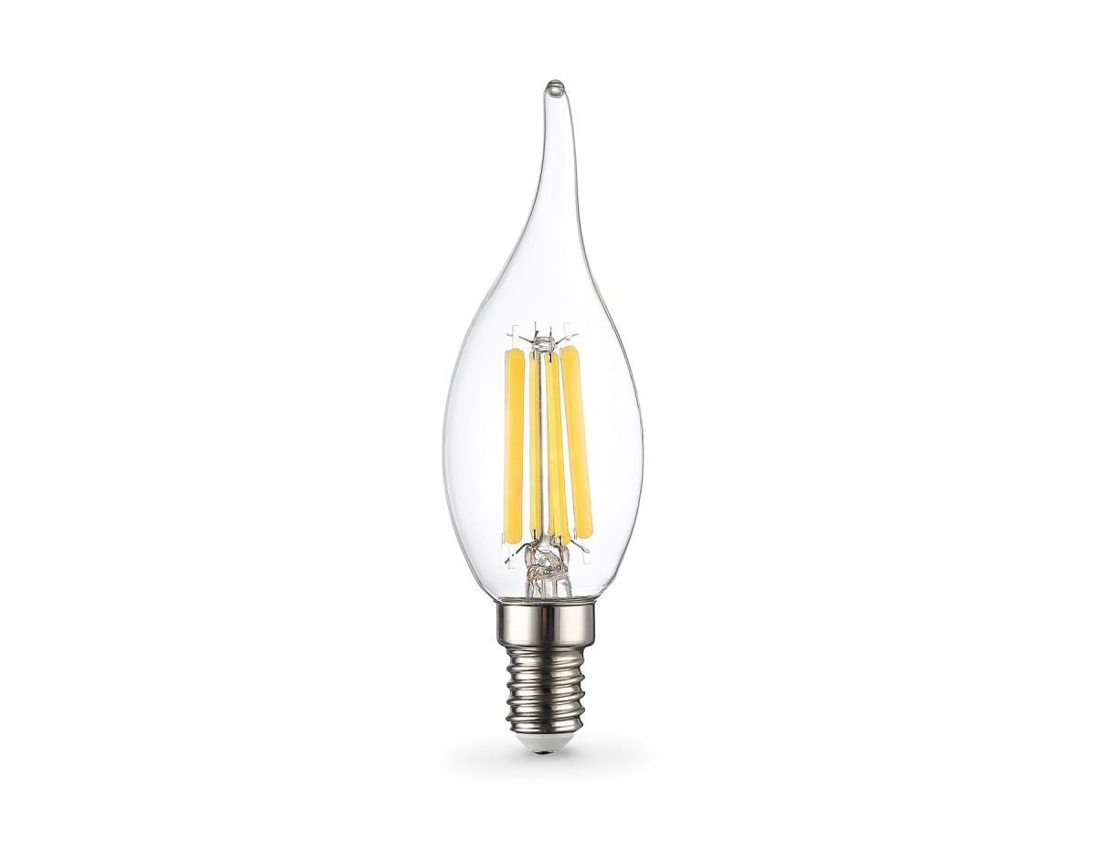 Филаментная светодиодная лампа Ambrella Light Bulbing E14 15W 4000K свеча на ветру 351524 в Санкт-Петербурге