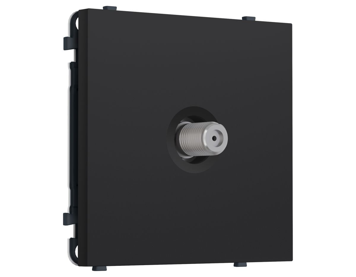 Комплект механизма TV розетки SAT SIGMA Черный Мягкое касание 5-2400MHz 3.5dB QUANT PRO Ambrella Volt MS993050 (SP9930, PR215) в Санкт-Петербурге