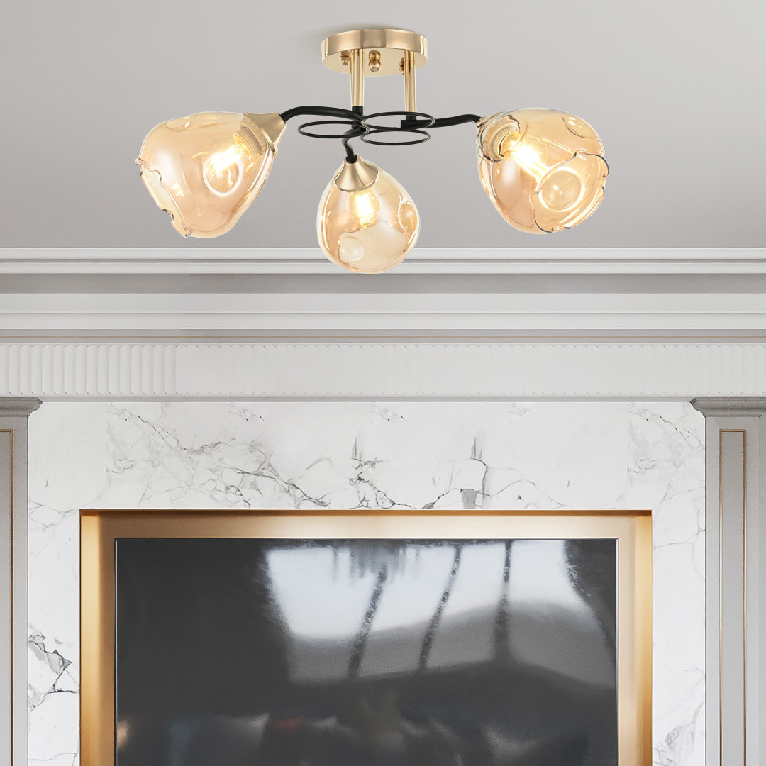 Потолочная люстра Arte Milano Amalfi 324106/3 FG+BK в #REGION_NAME_DECLINE_PP#