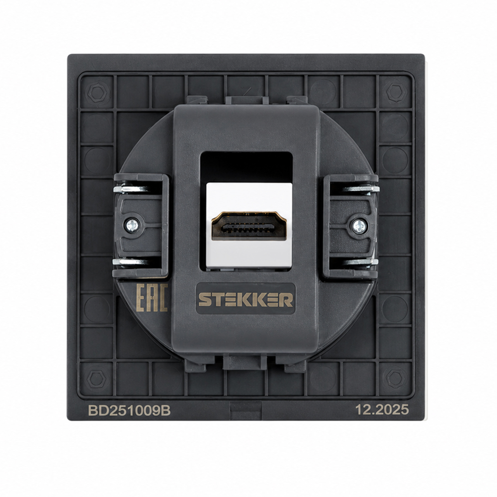 Розетка HDMI 2.0 Type A Stekker Мия RST00-3118-05 черный бархат 50828 в Санкт-Петербурге