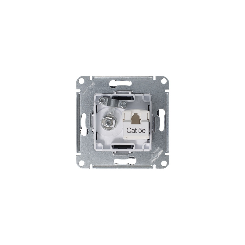 Розетка двойная комп+ТВ, RJ45+TV, кат.5E Systeme Electric AtlasDesign Грифель ATN000789 в Санкт-Петербурге