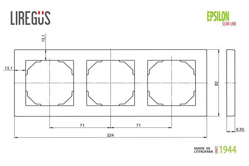 Рамка трехместная Liregus Epsilon 28-3223 в Санкт-Петербурге