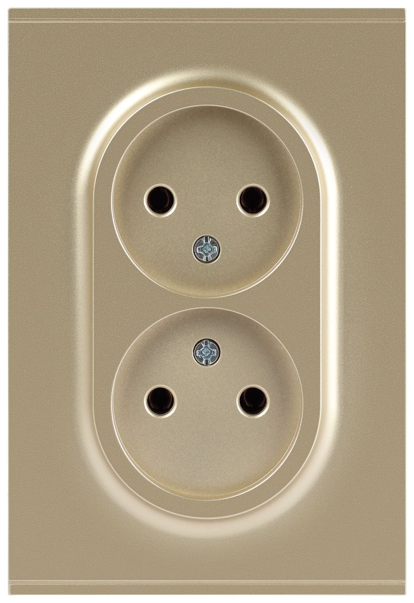 Розетка Эра Arktik 16-2107-04 без заземления двойная 2X2P 16А-250В шампань Б0071684 в #REGION_NAME_DECLINE_PP#