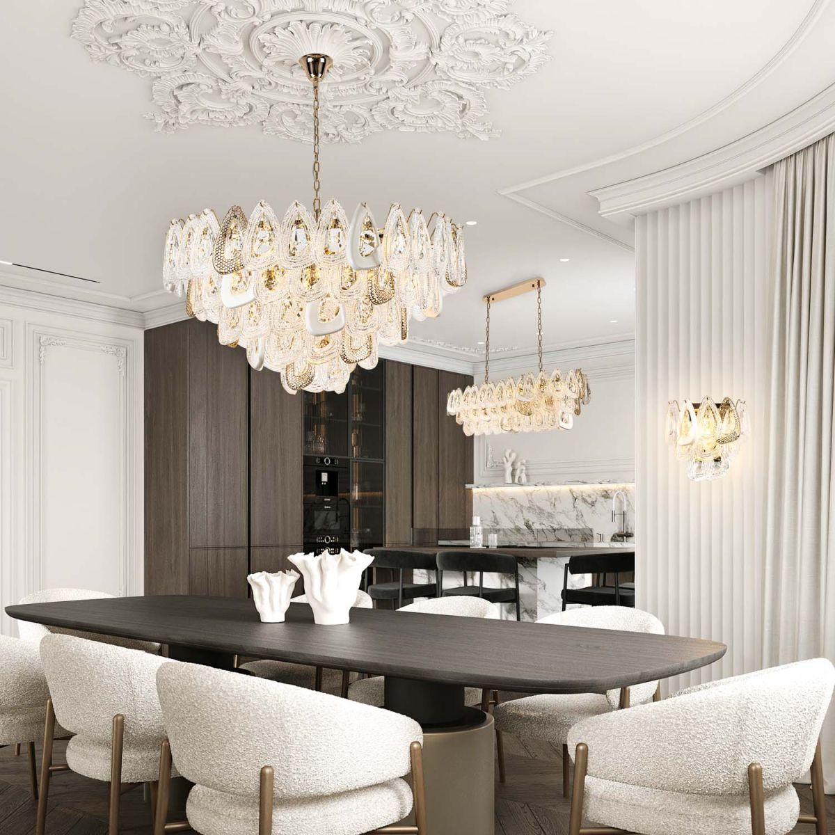 Подвесная люстра Modelux ML.6775.800 GD в Санкт-Петербурге