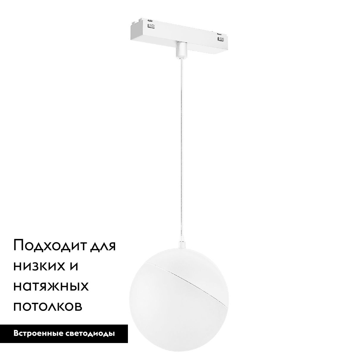 Трековый магнитный светильник Arlight MAG-VIBE-EMISFERO-HANG-R100-6W Day4000 (WH, 130 deg, 48V) 044455 в #REGION_NAME_DECLINE_PP#