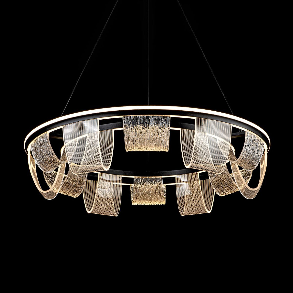 Подвесная люстра LED4U L7706-800 BK в Санкт-Петербурге