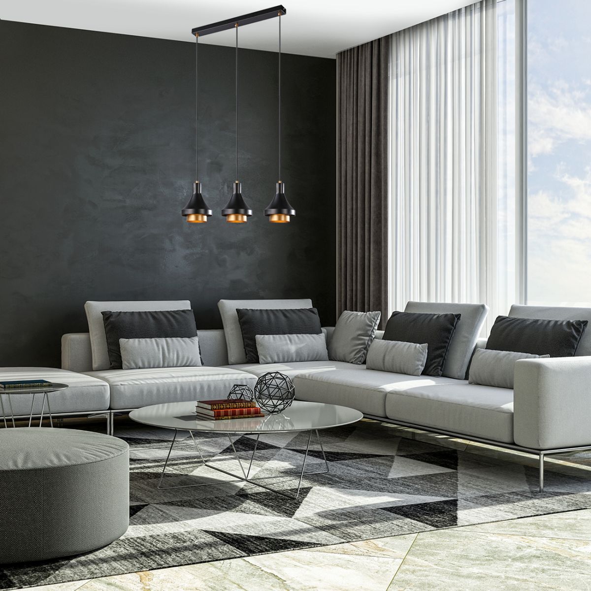 Подвесной светильник Escada Nora 1147/3S Black в Санкт-Петербурге