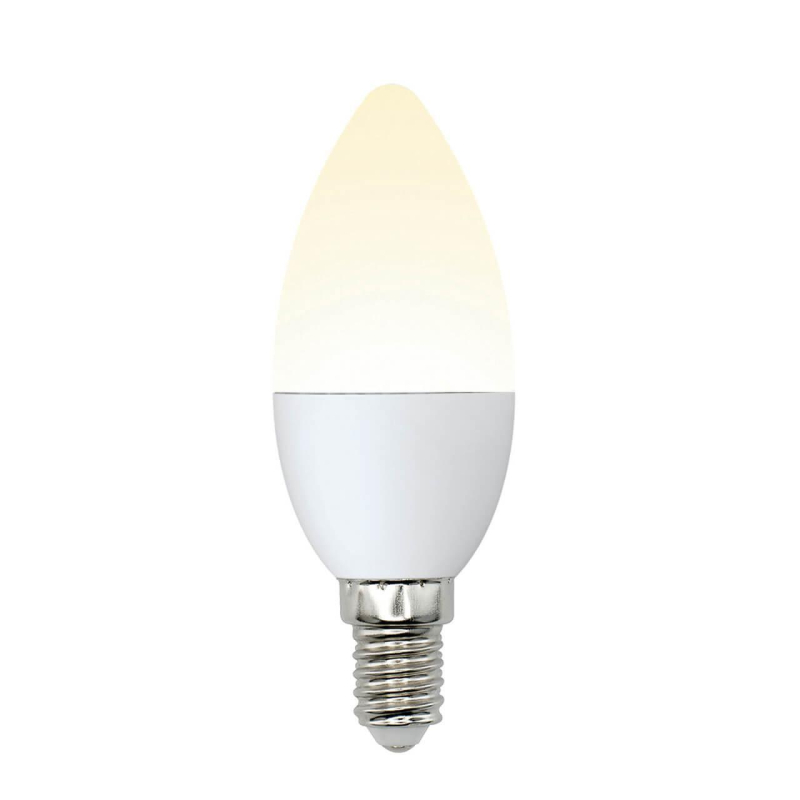 Лампа светодиодная (UL-00002373) Uniel E14 6W 3000K матовая LED-C37-6W/WW/E14/FR/MB PLM11WH в #REGION_NAME_DECLINE_PP#