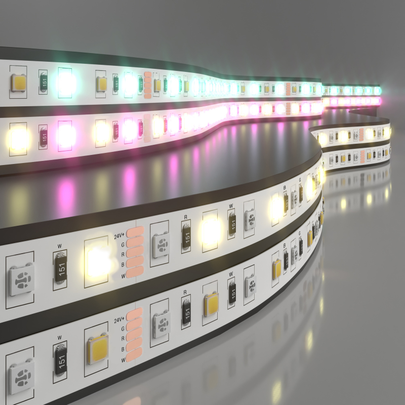 Светодиодная лента Elektrostandard 24V 14,4W 60Led 5050+5050 IP20 MIX RGB/теплый белый, 5м 4690389172250 в Санкт-Петербурге