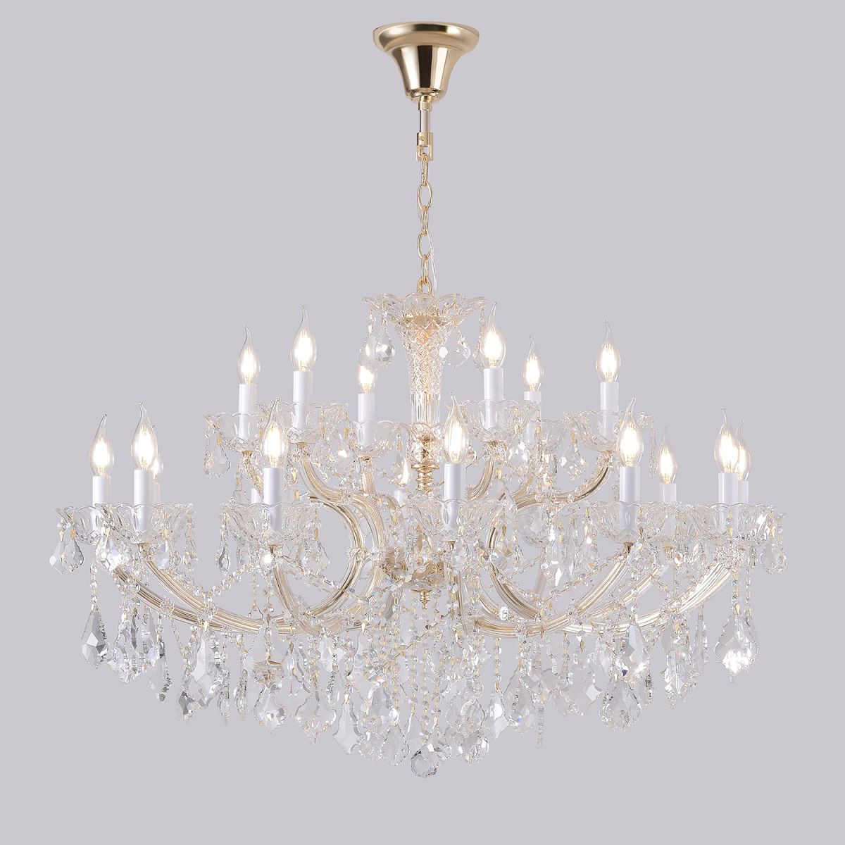 Подвесная люстра Crystal Lux CRISTELLE SP12+6 GOLD в Санкт-Петербурге