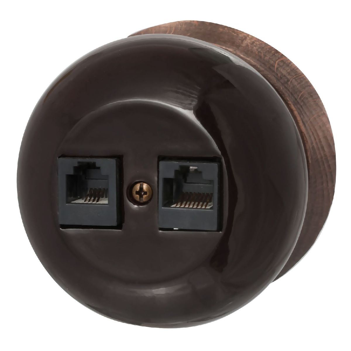 Розетка RJ45 информационная двойная Bironi Фаберже B2-302-020/18 в Санкт-Петербурге