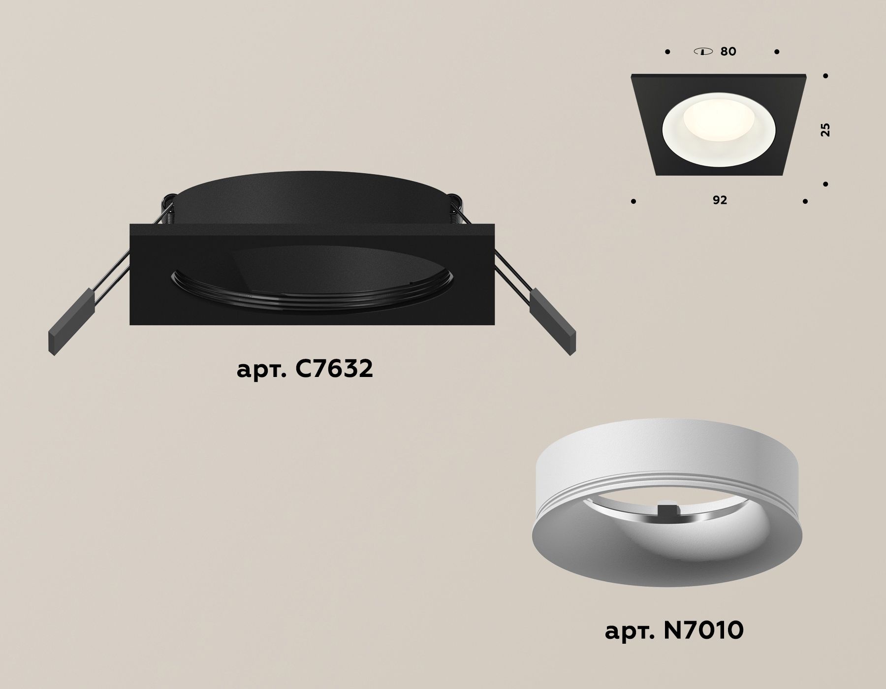 Встраиваемый светильник Ambrella Light Techno XC7632001 (C7632, N7010) в Санкт-Петербурге