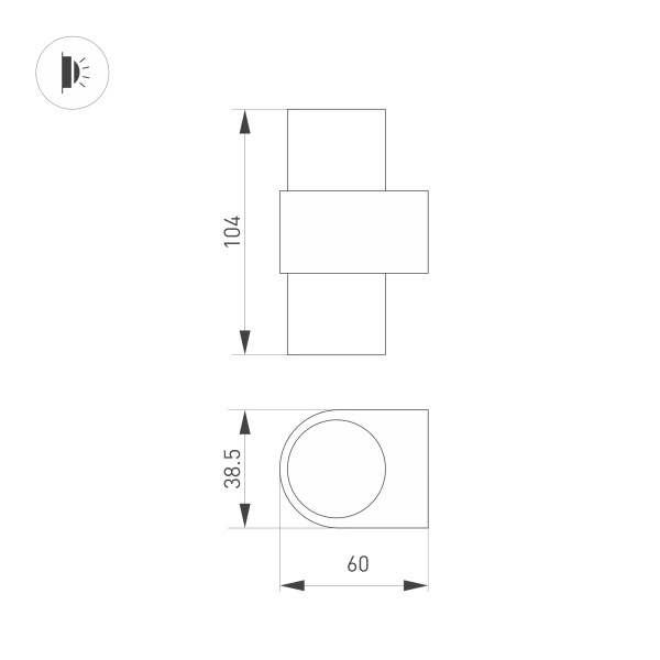 Настенный светильник Arlight SP-Spicy-Wall-Mini-Twin-S104x39-2x3W Day4000 035563 в Санкт-Петербурге
