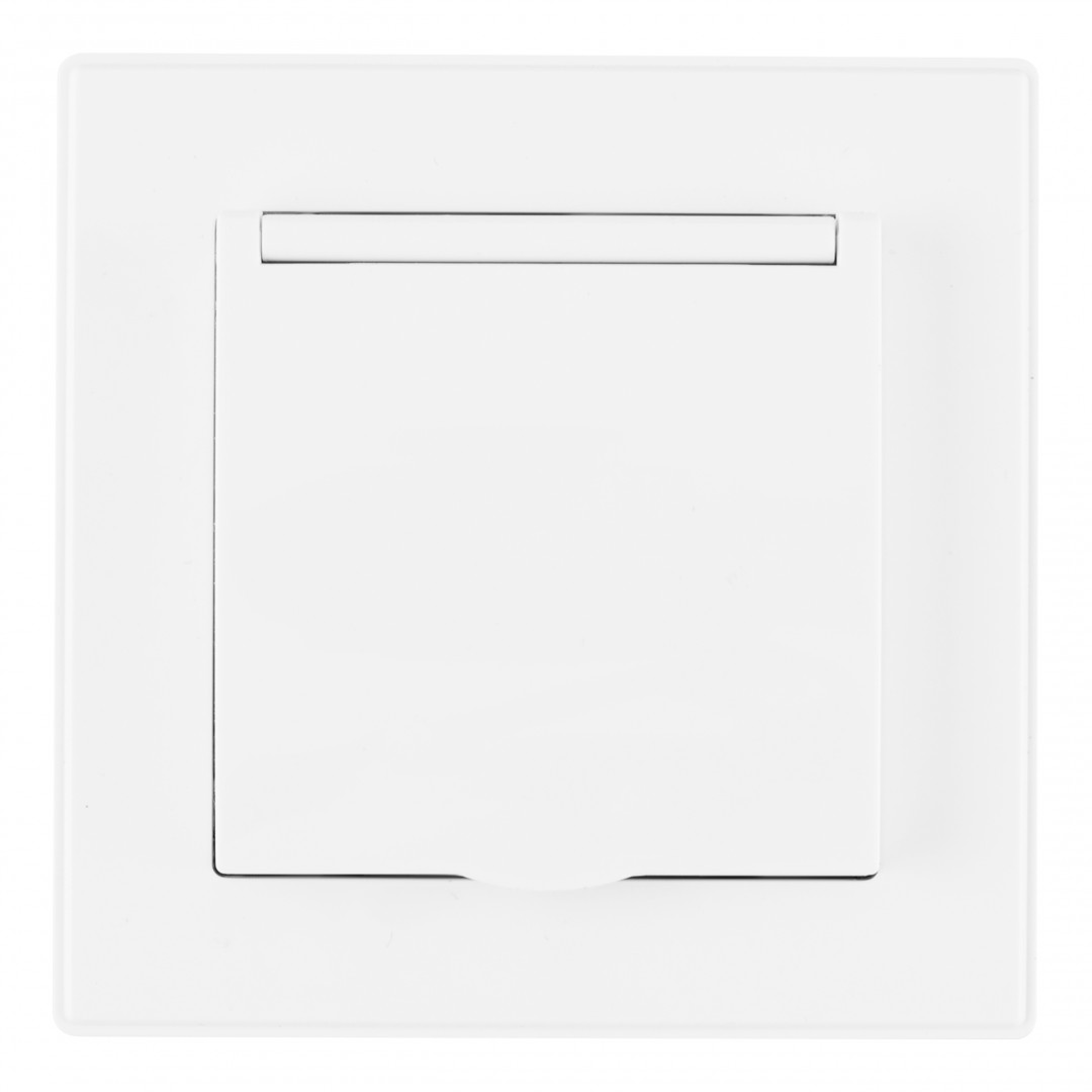 Комплект розетки с/з и шторками, защитной крышкой и рамкой Arte Milano SET06-1-41-1 white в Санкт-Петербурге