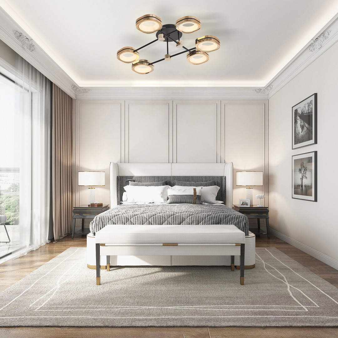 Потолочный светодиодный светильник Arte Milano Ferrara 277999/6 BK/GD в #REGION_NAME_DECLINE_PP#