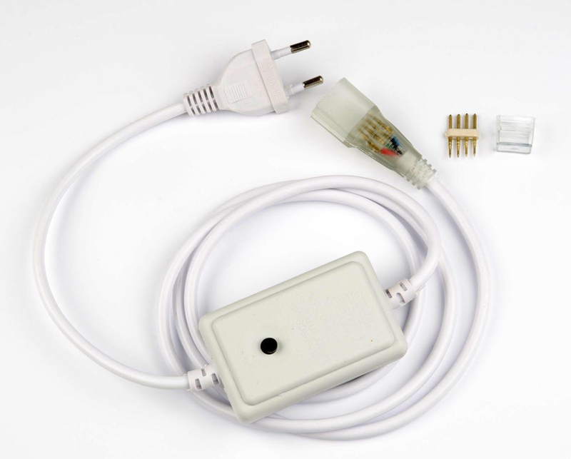 Провод для монохромной светодиодной ленты Neon (UL-00005799) Uniel UCX-SP4/N22 White 1 Sticker в Санкт-Петербурге