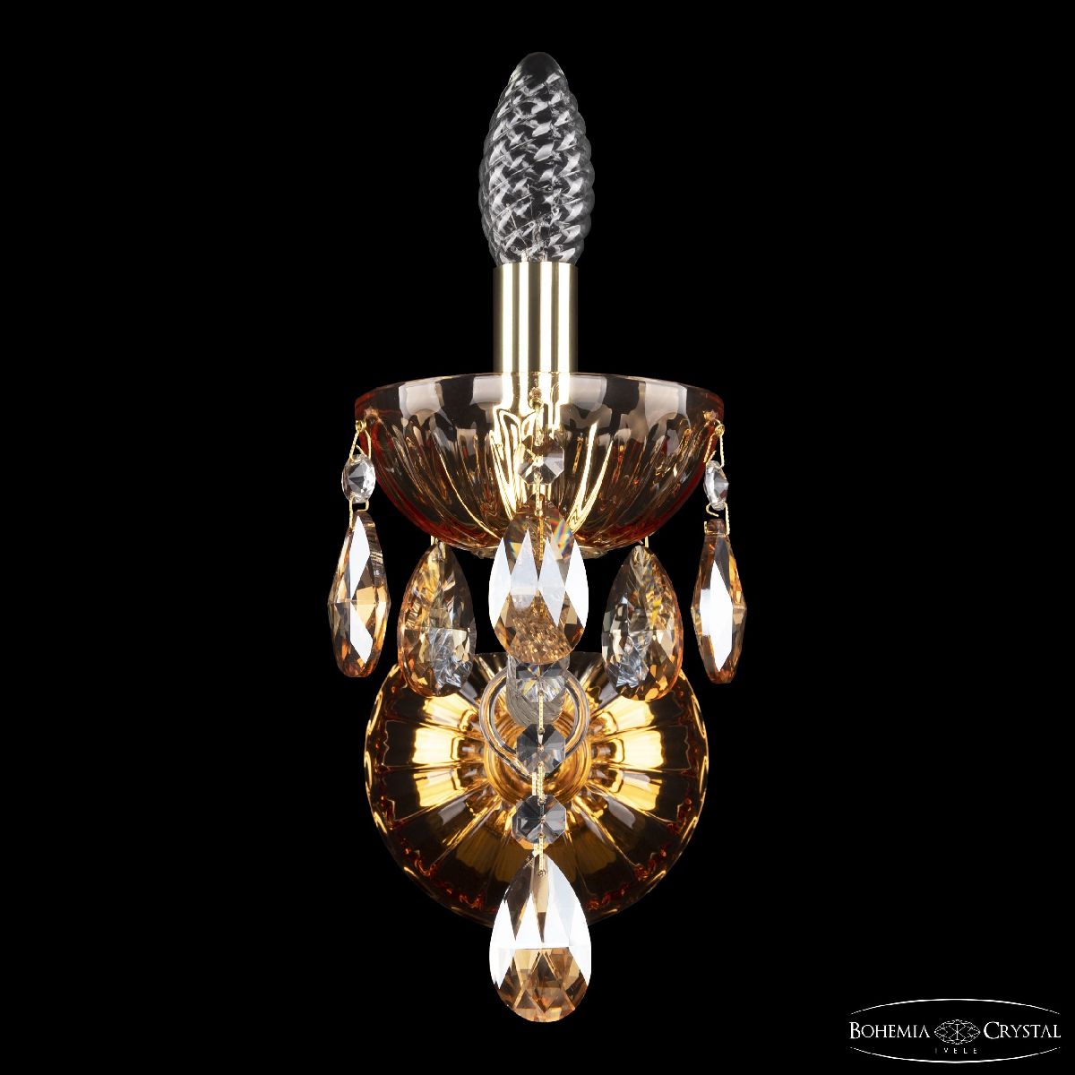 Бра Bohemia Ivele Crystal 5413B/1/165 G Amber/M-1H K721 в Санкт-Петербурге