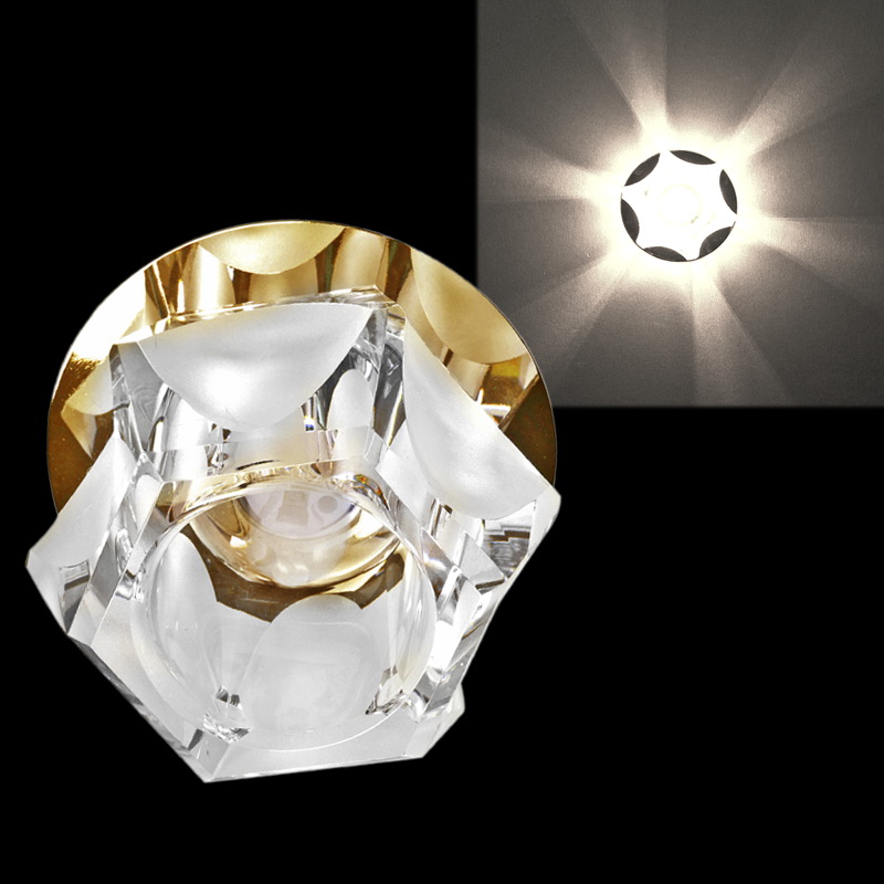 Встраиваемый светильник Reluce Sneha 7018/H G9 GD+WT в #REGION_NAME_DECLINE_PP#