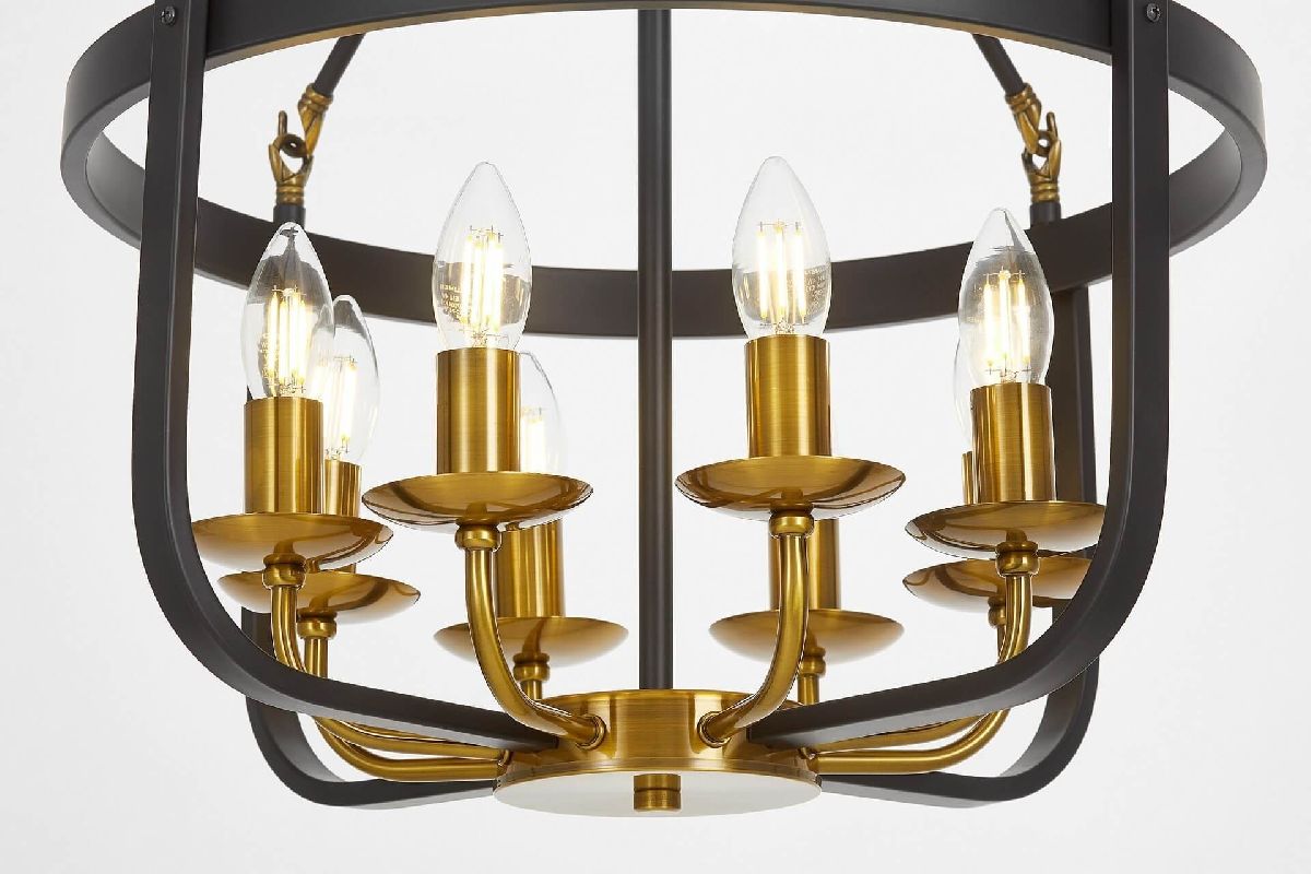 Подвесная люстра Lumina Deco Berling LDP 8024-8 BK+MD в Санкт-Петербурге