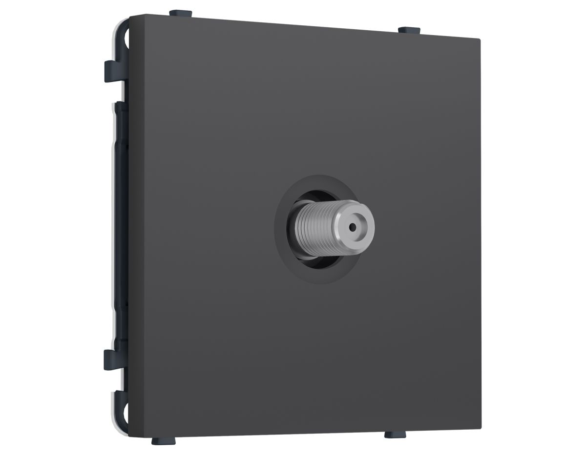 Комплект механизма TV розетки SAT SIGMA Графит Мягкое касание 5-2400MHz 3.5dB QUANT PRO Ambrella Volt MS913050 (SP9130, PR215) в #REGION_NAME_DECLINE_PP#