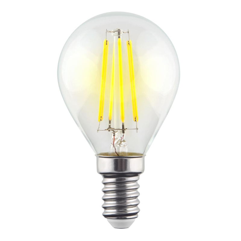 Лампа светодиодная филаментная Voltega E14 9W 4000К шар прозрачный VG10-G1E14cold9W-F 7099 в Санкт-Петербурге