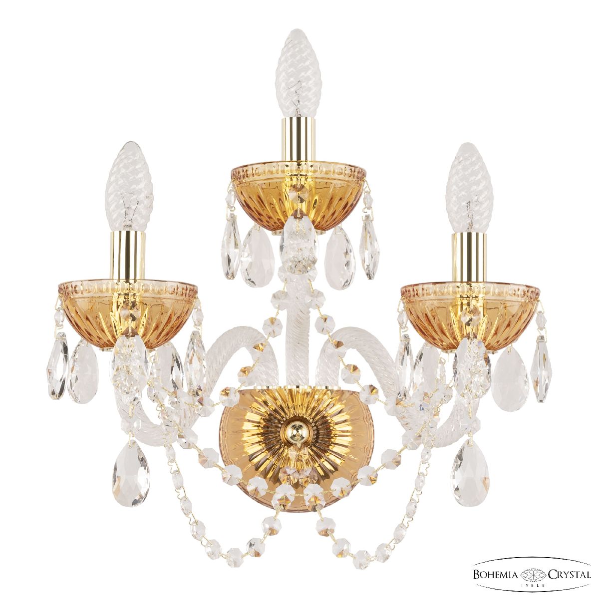 Бра Bohemia Ivele Crystal 5402B/2+1/165 G Amber/M-1G в Санкт-Петербурге