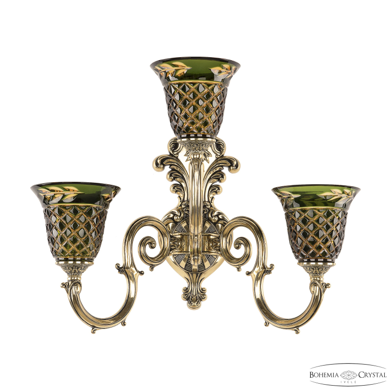 Бра Bohemia Ivele Crystal Verona 7203B14/2+1/175 GB P2 U Amber-Green/H-1J в Санкт-Петербурге