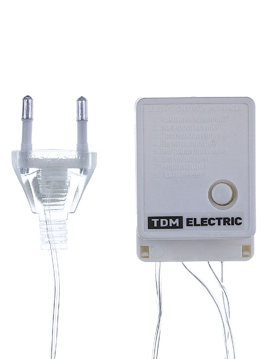 Светодиодная гирлянда TDM Electric Снежинки 250V разноцветная 8 режимов SQ0361-0047 в Санкт-Петербурге