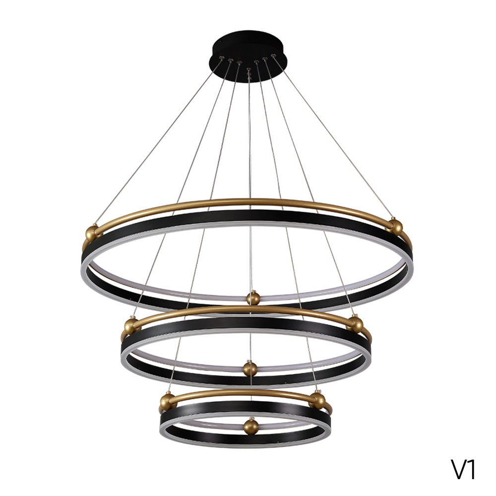 Подвесная люстра Crystal Lux FERNANDO SP158W LED BLACK/GOLD в Санкт-Петербурге