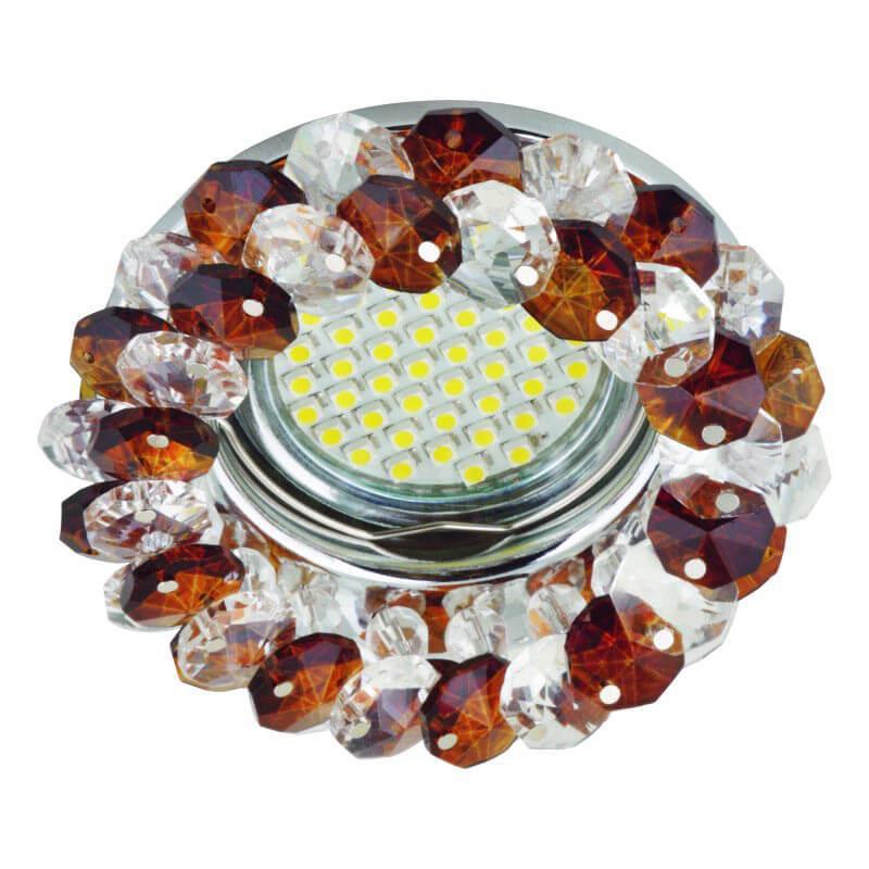 Встраиваемый светильник Fametto Fiore DLS-F130 GU5.3 Chrome/Brown в Санкт-Петербурге