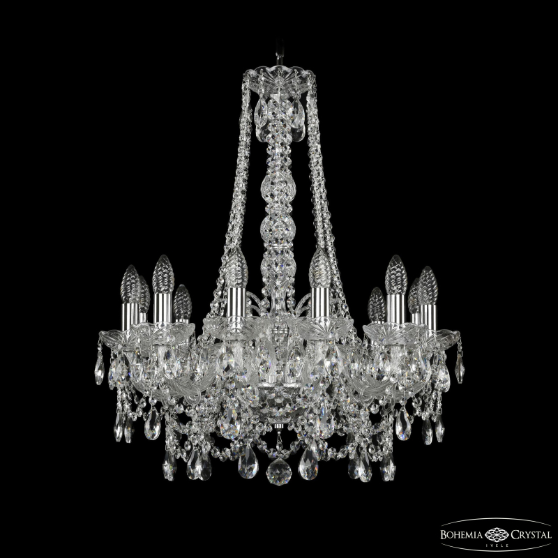 Подвесная люстра Bohemia Ivele Crystal 1411/12/195/h-70 Ni в Санкт-Петербурге