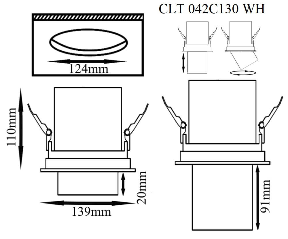 Встраиваемый светодиодный спот Crystal Lux CLT 042C130 WH в Санкт-Петербурге