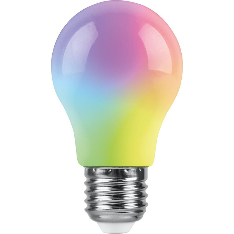 Лампа светодиодная Feron LB-375 E27 3W матовый RGB плавная сменая цвета 38118 в #REGION_NAME_DECLINE_PP#