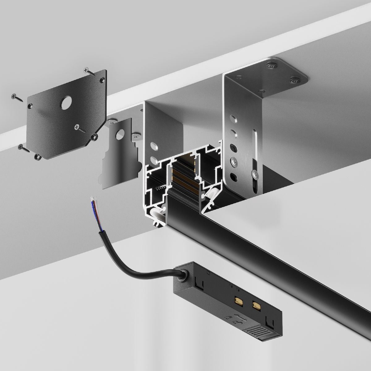 Магнитный встраиваемый шинопровод Maytoni Busbar trunkings Exility TRX034-SCH-422B в #REGION_NAME_DECLINE_PP#