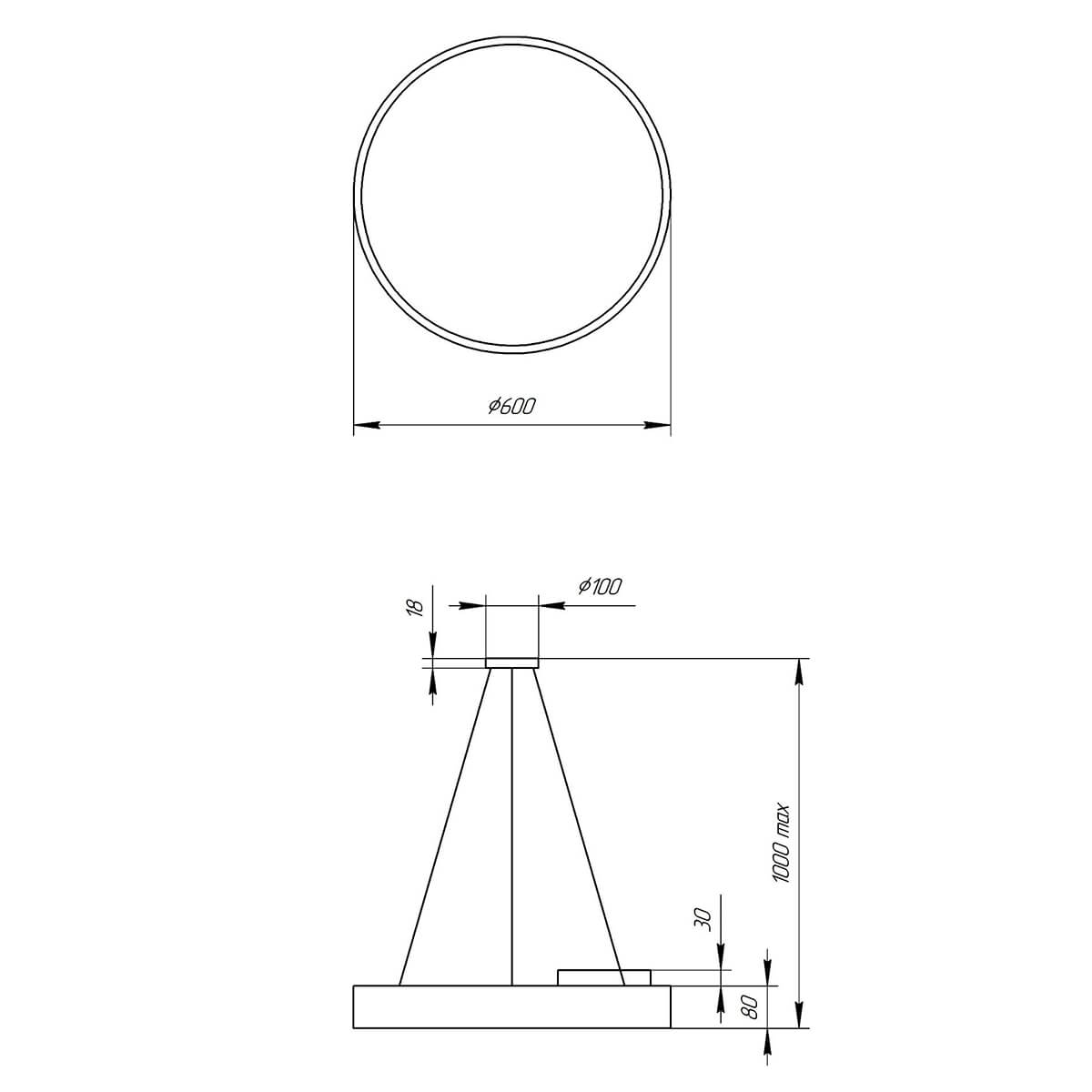 Подвесной светодиодный cветильник Geometria ЭРА Ring SPO-131-W-40K-045 Б0050558 в Санкт-Петербурге