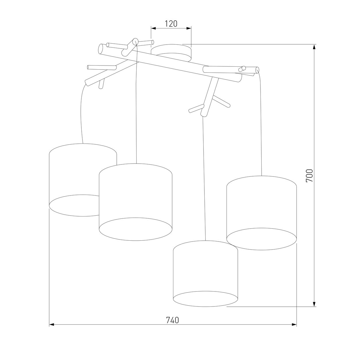 Подвесная люстра TK Lighting 6554 Albero White в Санкт-Петербурге