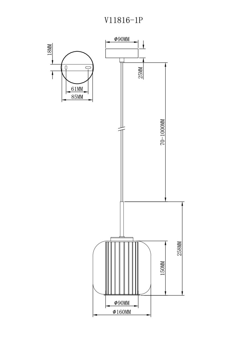 Подвесной светильник Moderli Ember V11816-1P в #REGION_NAME_DECLINE_PP#