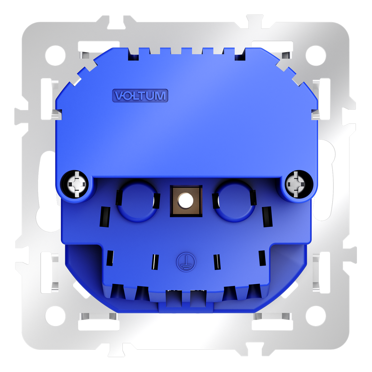 Механизм розетки с заземлением и защитными шторками 16А, с USB A+A Voltum S70 VLS0404M в Санкт-Петербурге