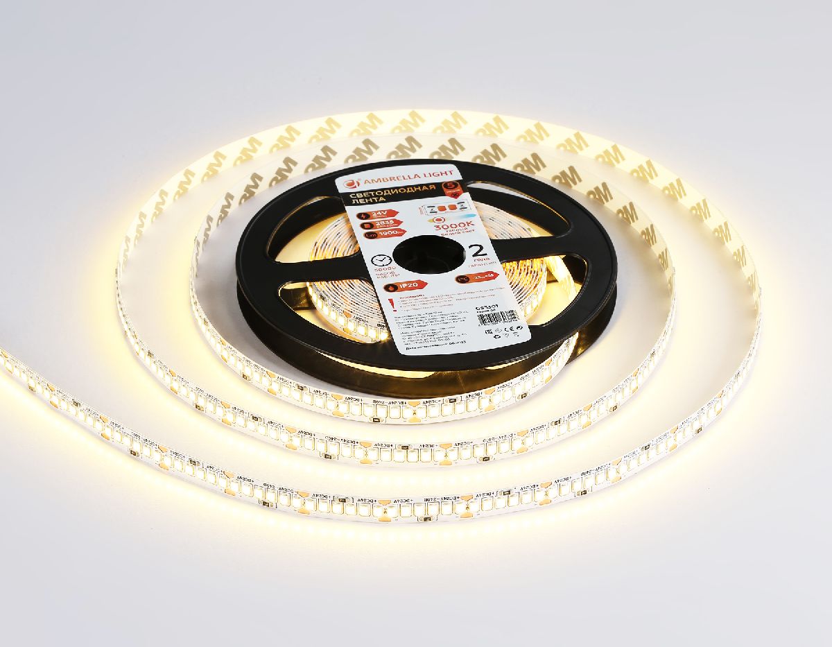 Светодиодная лента Ambrella Light LED Strip 24В 2835 18Вт/м 3000K 5м IP20 GS3301 в Санкт-Петербурге