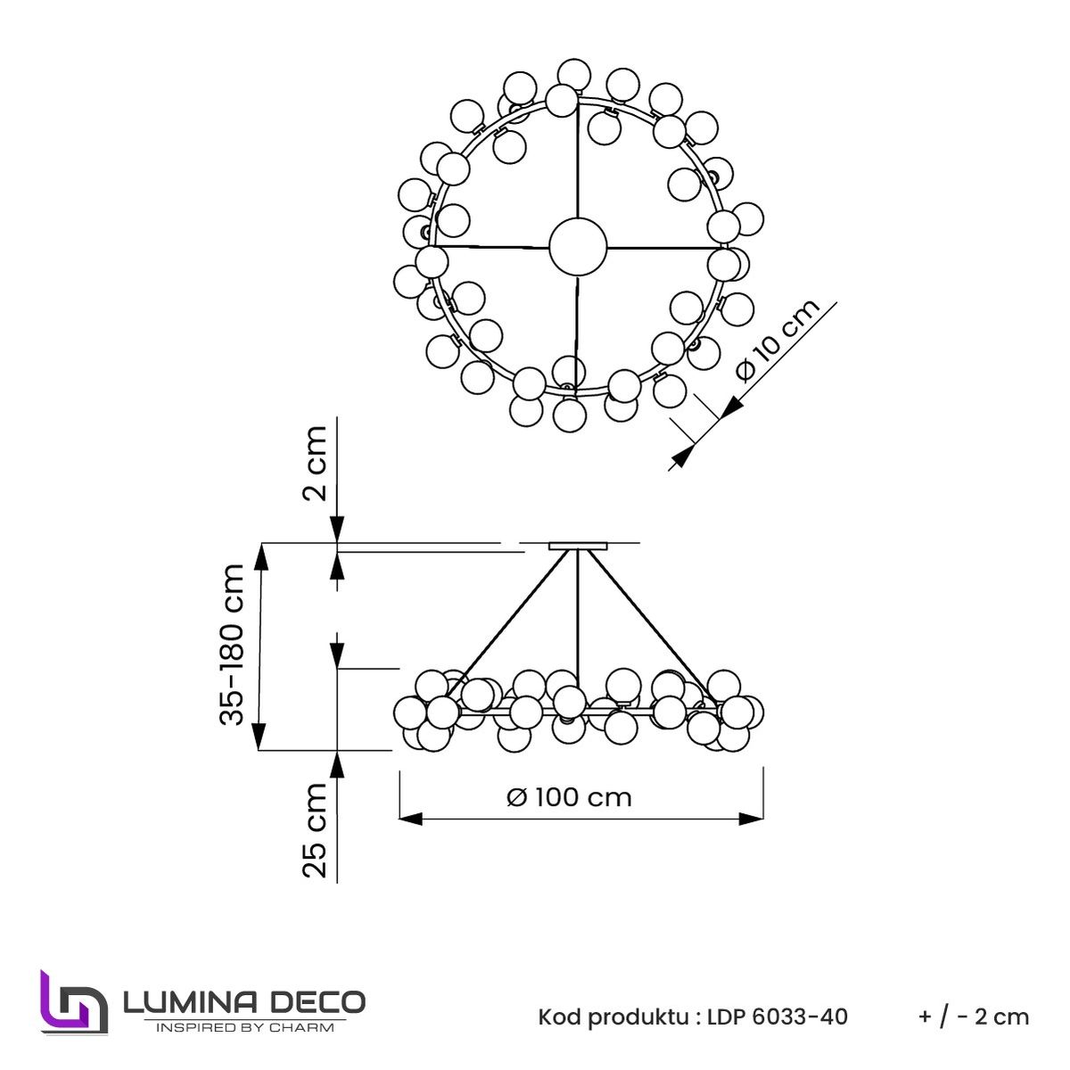 Подвесная люстра Lumina Deco Marsiada LDP 6033-40 CHR в #REGION_NAME_DECLINE_PP#