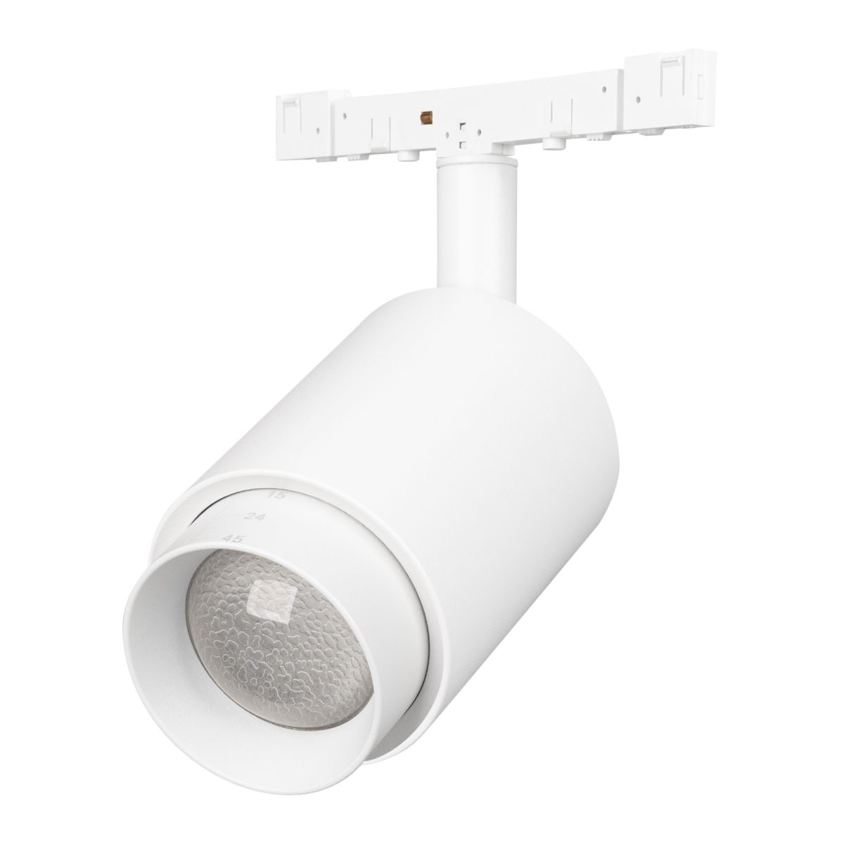 Трековый магнитный светильник Arlight MAG-MICROCOSM-SPOT-ZOOM-R47-9W Warm3000 (WH, 15-55 deg, 24V) (IP20 Металл) 051807 в #REGION_NAME_DECLINE_PP#