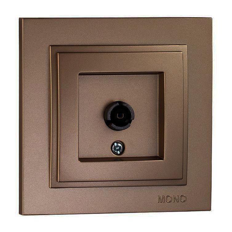 Розетка TV концевая с экраном Mono Electric Despina бронза 102-232305-138 в Санкт-Петербурге
