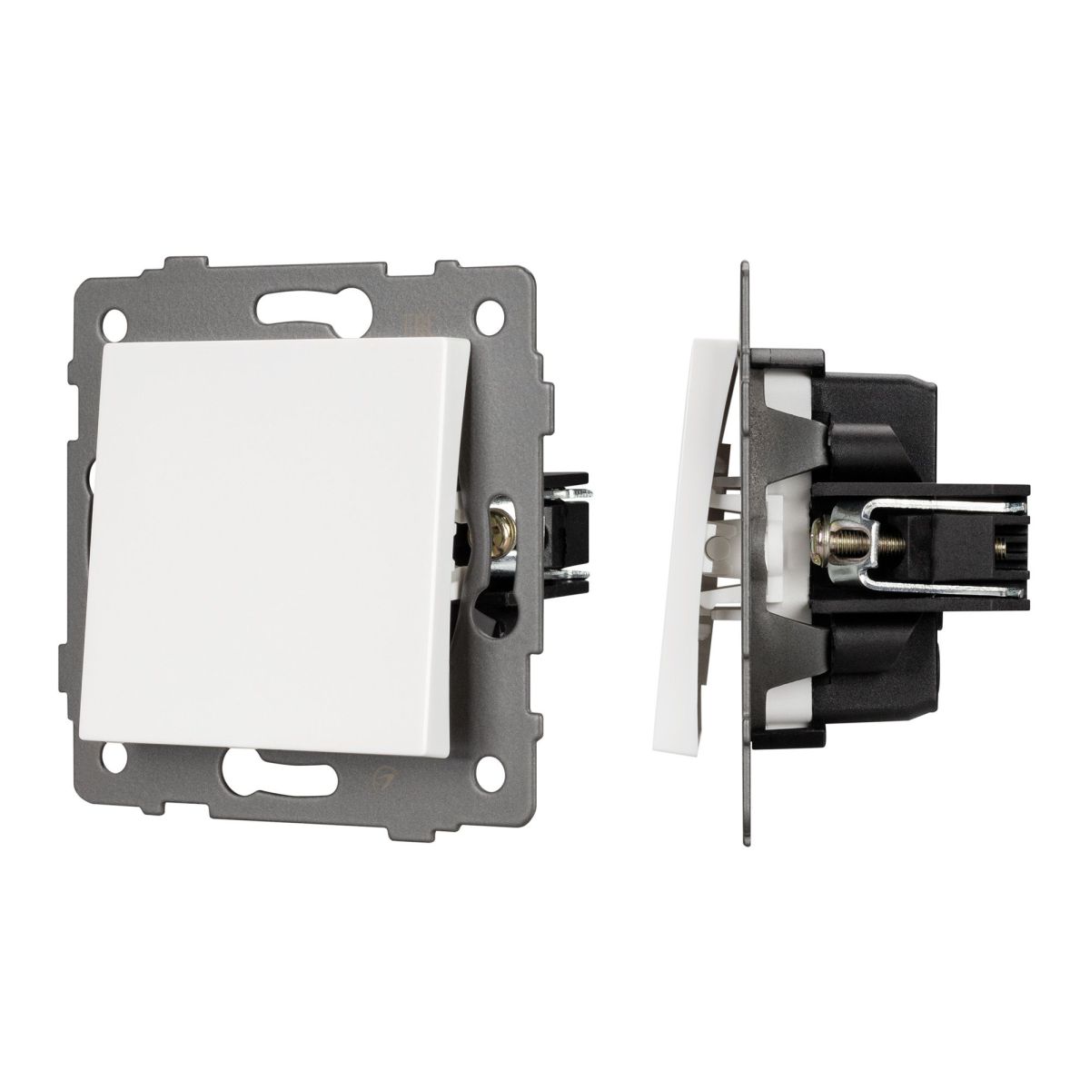 Механизм выключателя одноклавишный непроходной Arlight SWT-MK01-PL-WH-V (250V, 10A) 049867 в Санкт-Петербурге